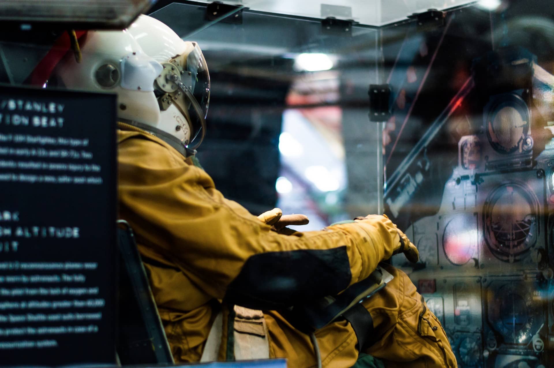 Astronaut in a spaceship